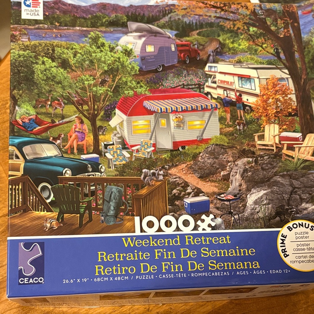 1000-Piece Jigsaw Puzzle - Red, Blue, Green